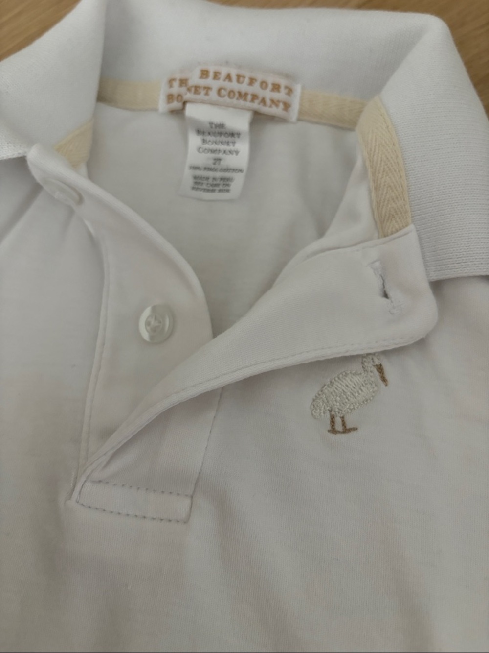 The Beaufort Bonnet Company Prim & Proper Polo - Worth Avenue White - Picture 3 of 5